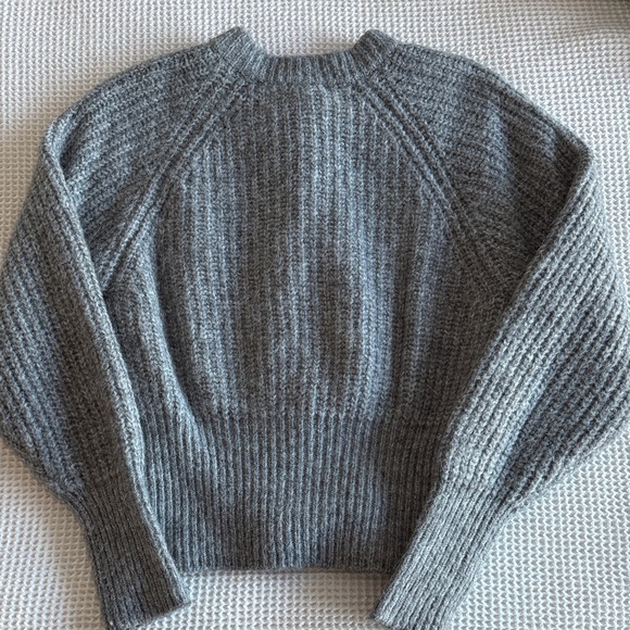 Viral Zara Gray Knit Cardigan with Button Detail - Picture 4 of 4